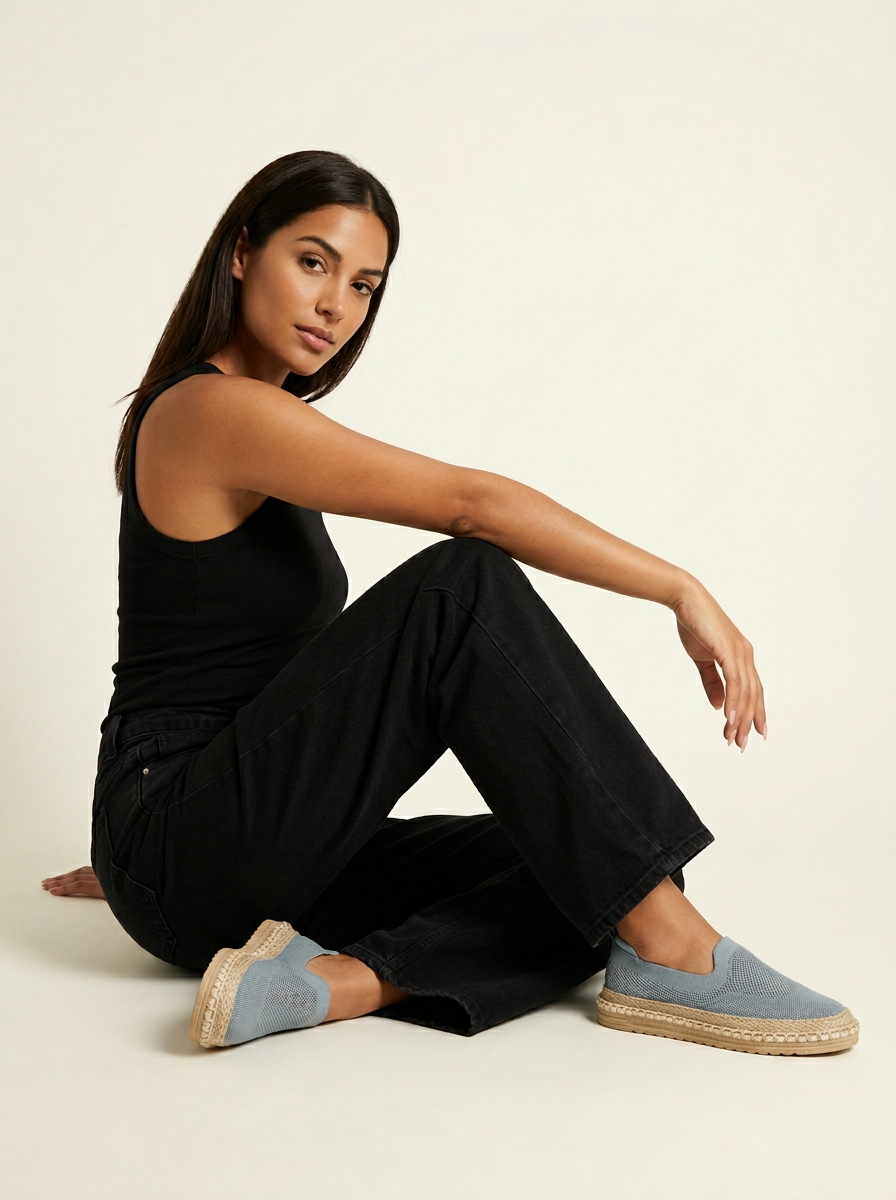 Comodi Espadrillas Slip-On per Donne – Scarpe Leggere da Tempo Libero con Suola Intrecciata