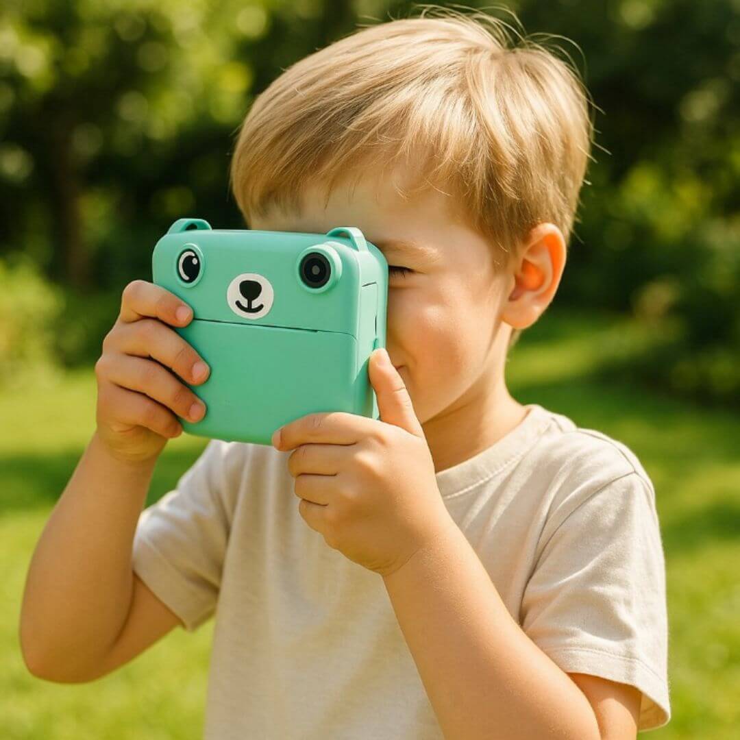 Printivie - Macchina fotografica digitale per bambini PrintIt con stampa istantanea per l'estate