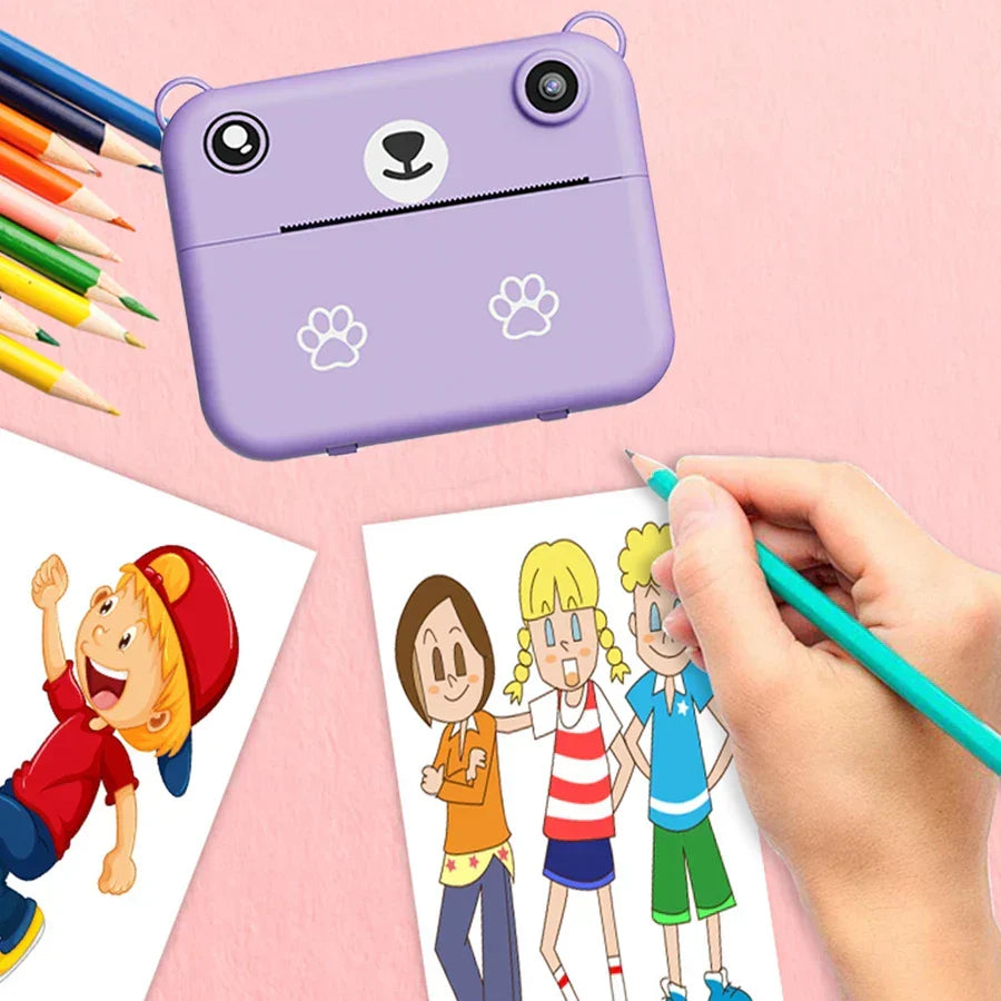 Printivie - Macchina fotografica digitale per bambini PrintIt con stampa istantanea per l'estate