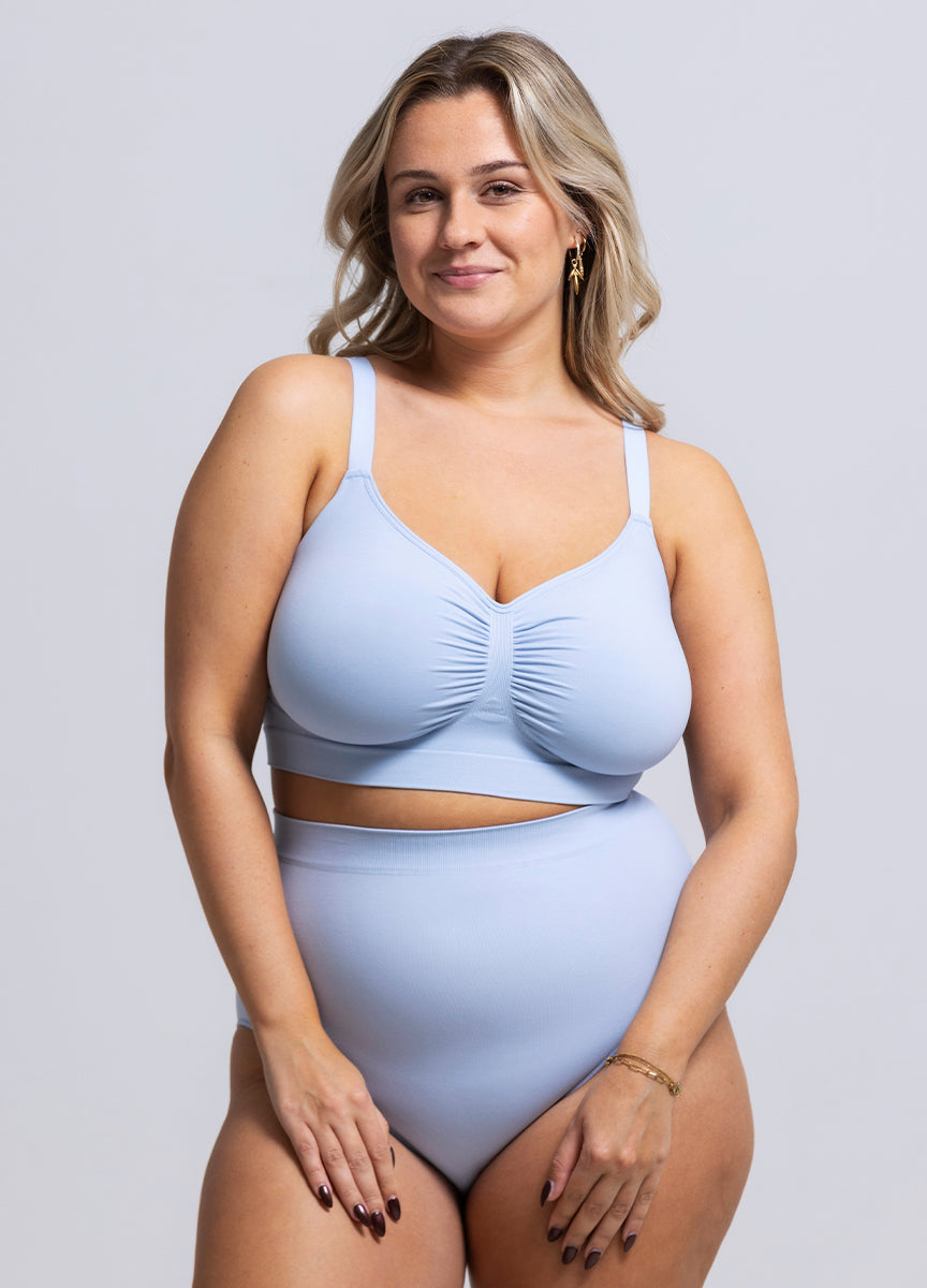 BH senza cuciture con dettaglio arricciato – Confortevole, Modellante & Spalline Regolabili per Donne