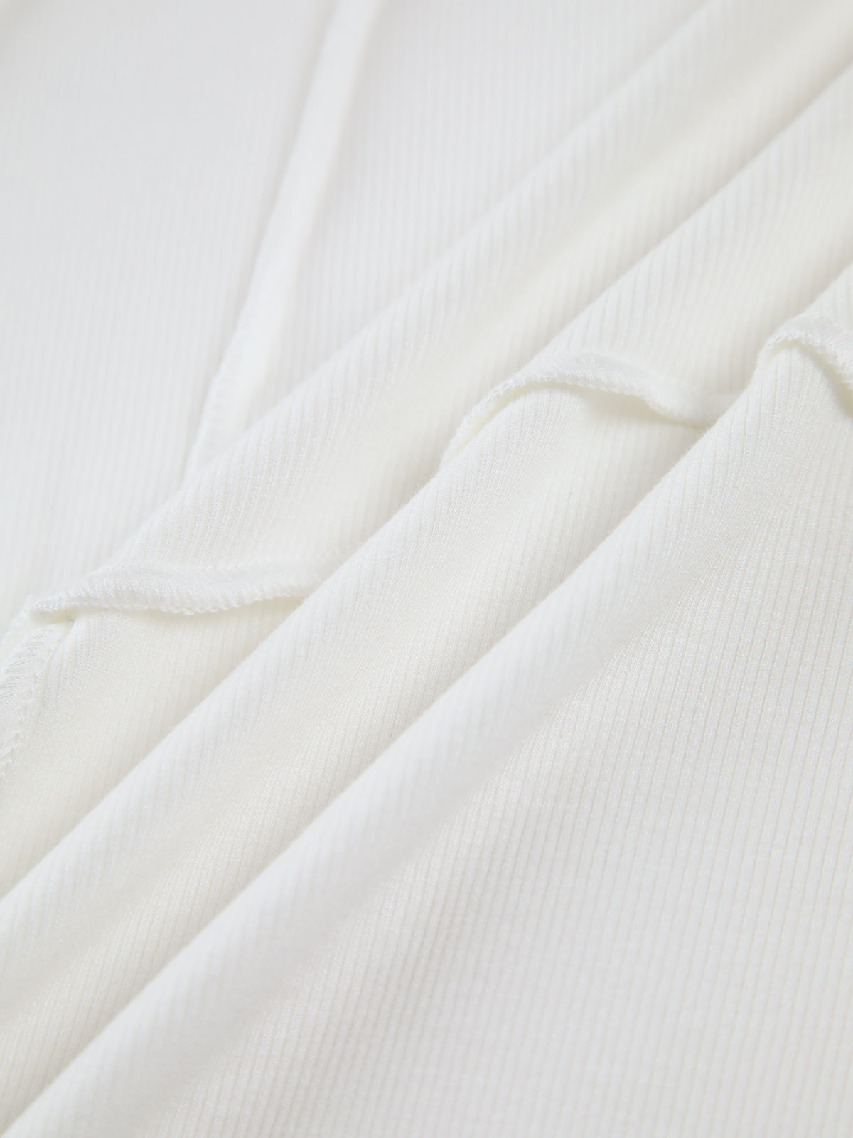 Top a maniche lunghe con design a coste e taglio aderente per donne Camicia basic moderna