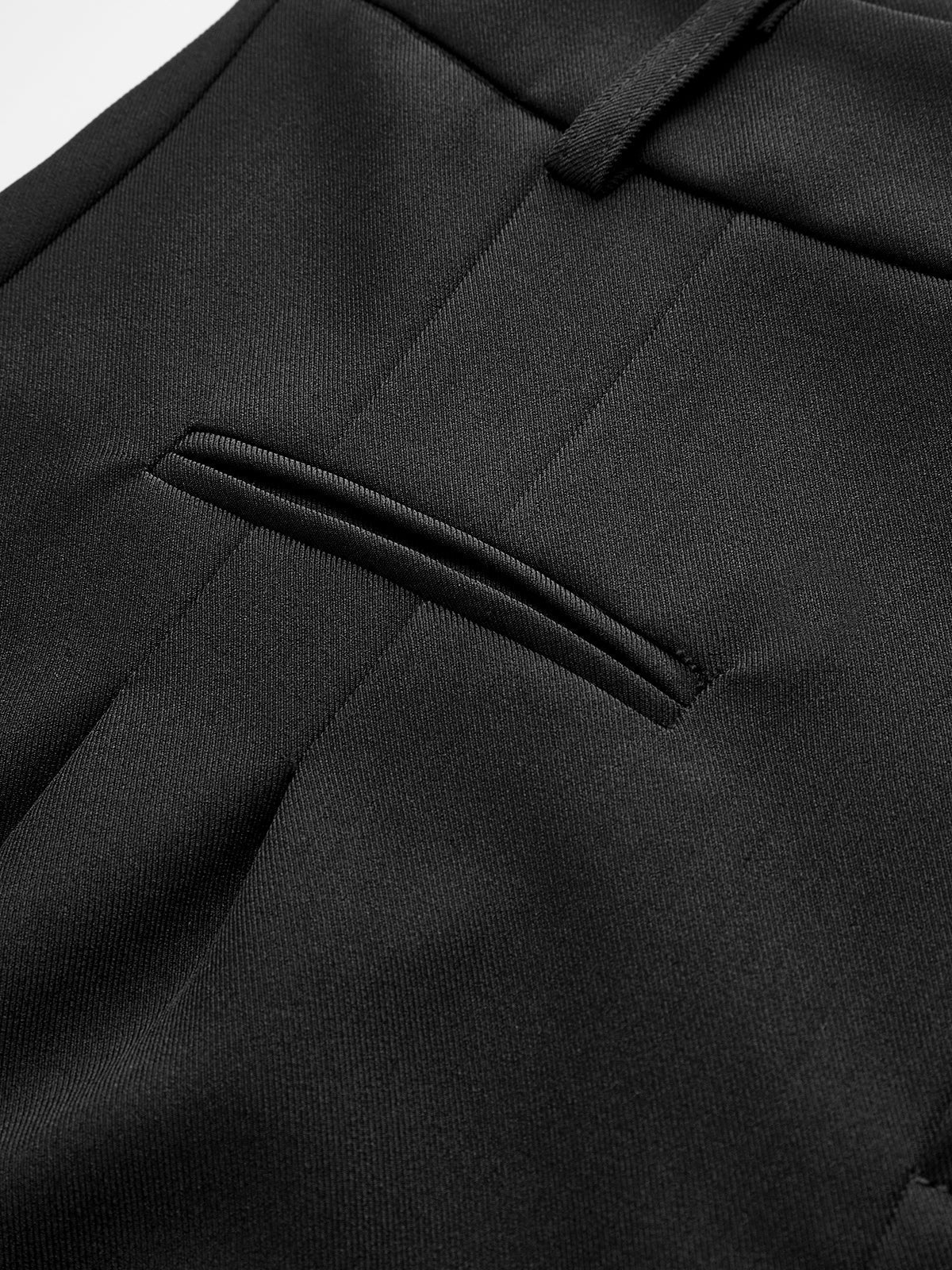 Eleganti Pantaloni Corti a Vita Alta per Donna – Pantaloni Casual da Ufficio con Vestibilità Ampia e Pieghe