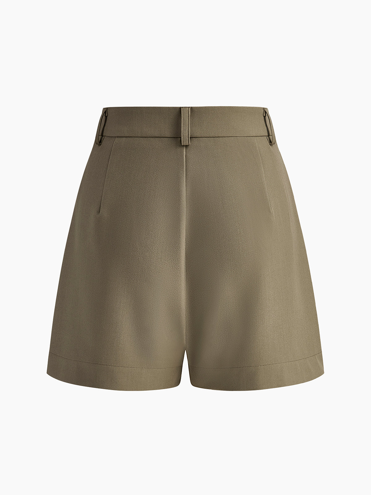 Eleganti Pantaloni Corti a Vita Alta per Donna – Pantaloni Casual da Ufficio con Vestibilità Ampia e Pieghe