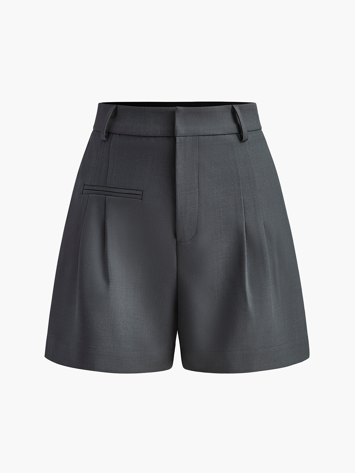 Eleganti Pantaloni Corti a Vita Alta per Donna – Pantaloni Casual da Ufficio con Vestibilità Ampia e Pieghe
