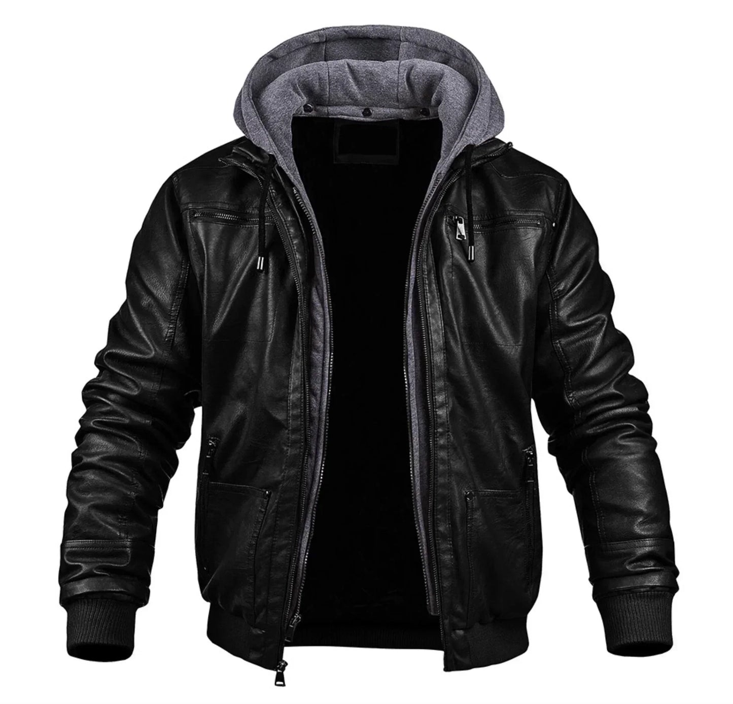 Geremy - Elegante giacca invernale in pelle di alta qualità con cappuccio