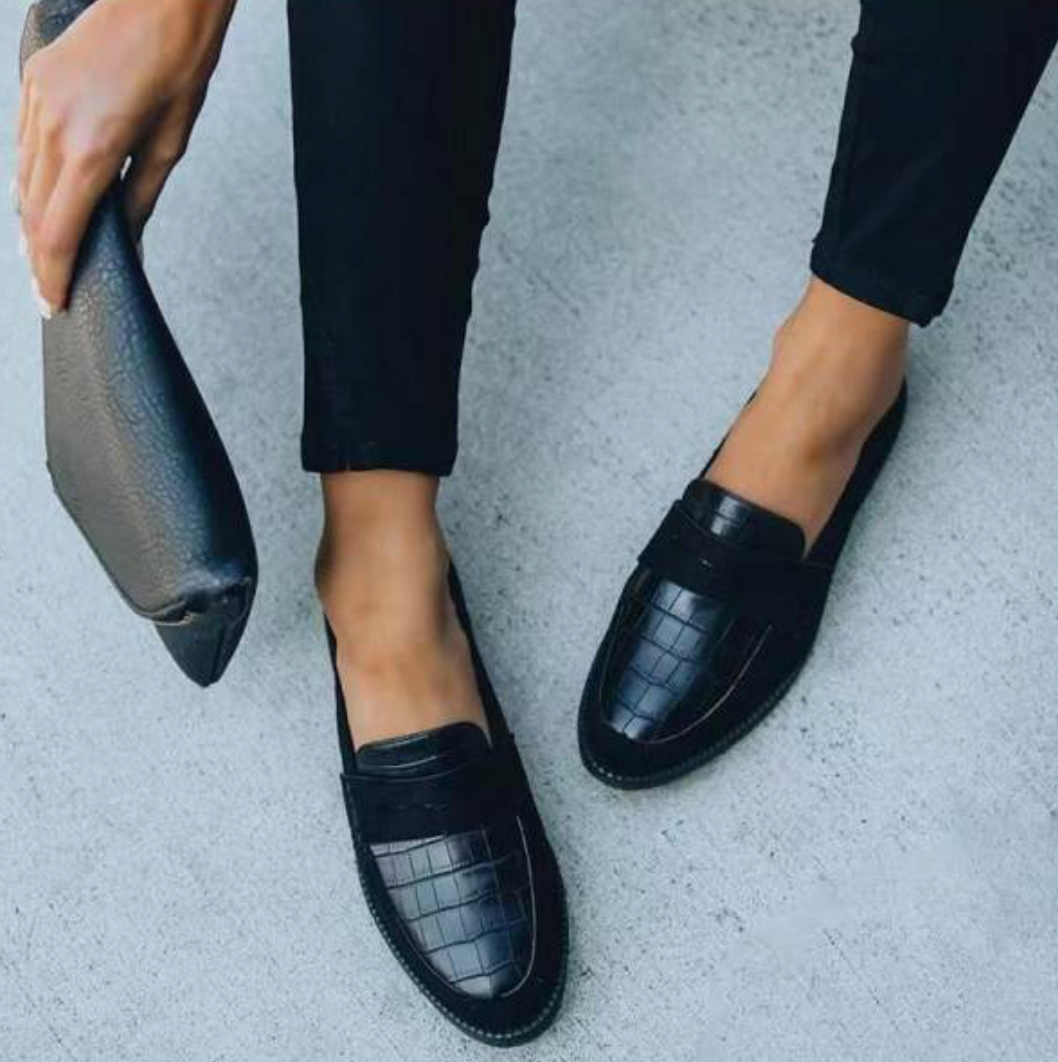 Elegante Mocassino Slip-On con effetto coccodrillo per uomini – Scarpe comode per lavoro e tempo libero