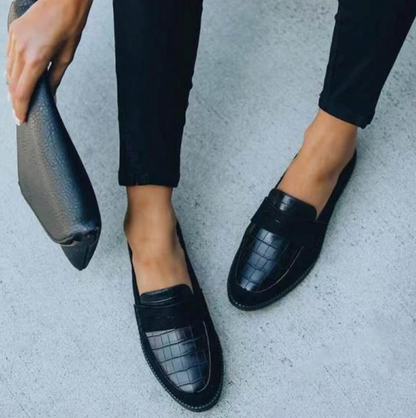 Elegante Mocassino Slip-On con effetto coccodrillo per uomini – Scarpe comode per lavoro e tempo libero