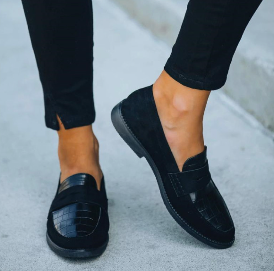 Elegante Mocassino Slip-On con effetto coccodrillo per uomini – Scarpe comode per lavoro e tempo libero