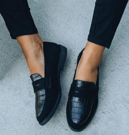 Elegante Mocassino Slip-On con effetto coccodrillo per uomini – Scarpe comode per lavoro e tempo libero