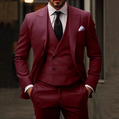Elegante completo 3 pezzi Slim Fit per uomini – Completo moderno da business e matrimoni