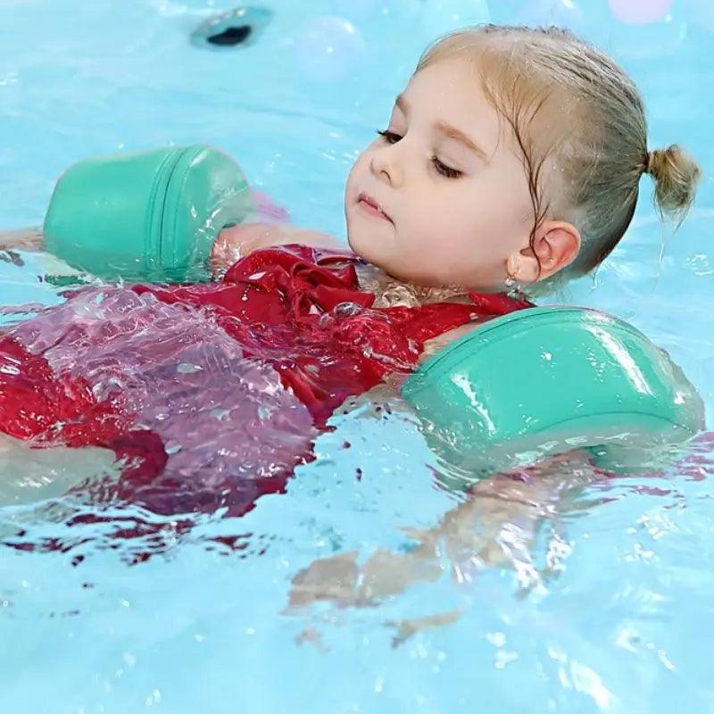 Swimora - Ausilio per il nuoto a pancia in giù con braccioli per bambini