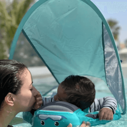 Aquivie - Bracciale da nuoto per bambini BabySwim con cappuccio di sicurezza per nuotare in acqua in sicurezza - Estate