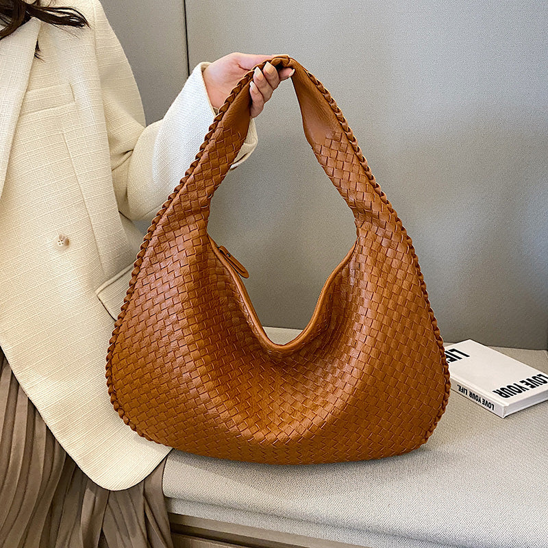 Dévia - Borsa a spalla in eco-pelle intrecciata