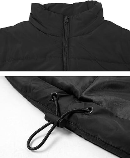 Gilet imbottito oversize con zip e tasche – Gilet invernale caldo e casual per donne
