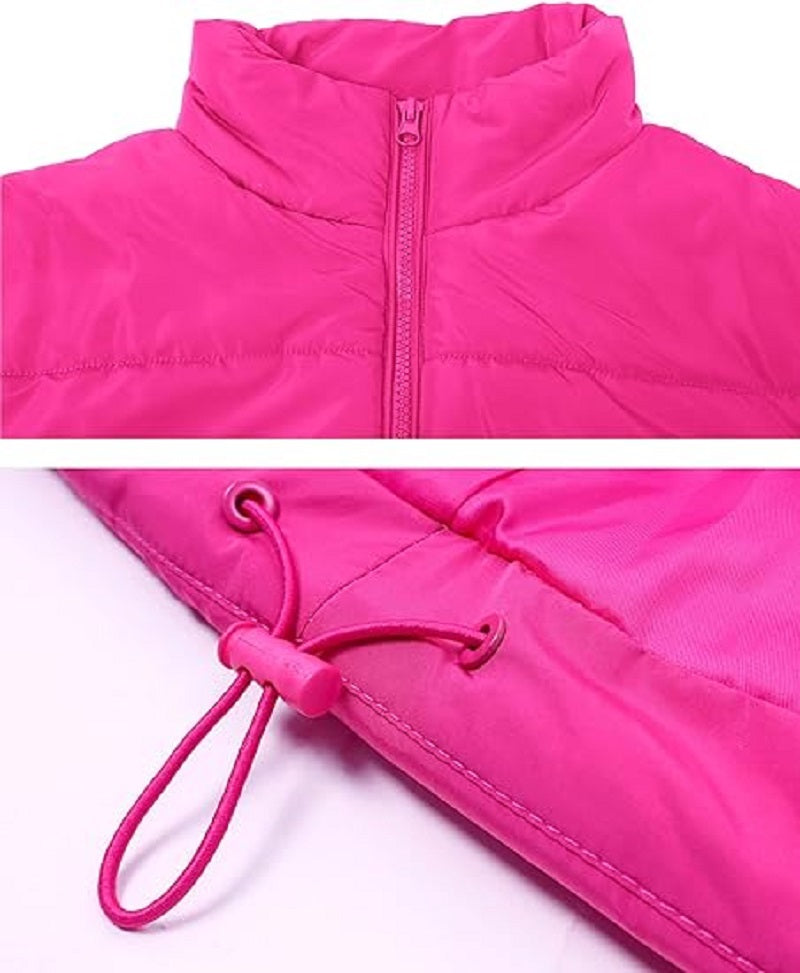 Gilet imbottito oversize con zip e tasche – Gilet invernale caldo e casual per donne