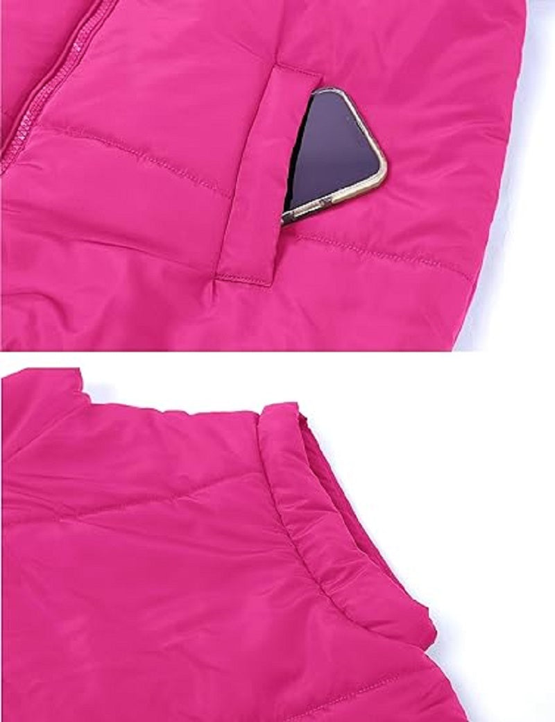 Gilet imbottito oversize con zip e tasche – Gilet invernale caldo e casual per donne