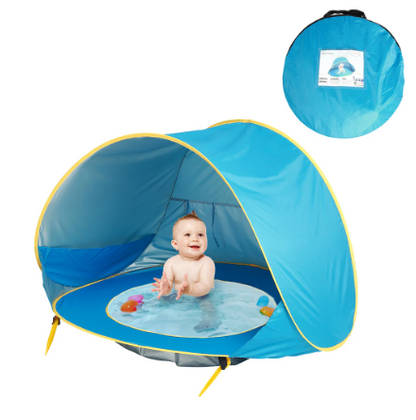 Soléane - Tenda estiva per bambini BabyShade con piscina pieghevole per la spiaggia, riponibile in sacco