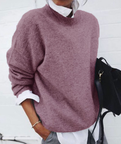 Thélio - Elegante top primaverile in cashmere di lusso con maniche lunghe in colori tenui