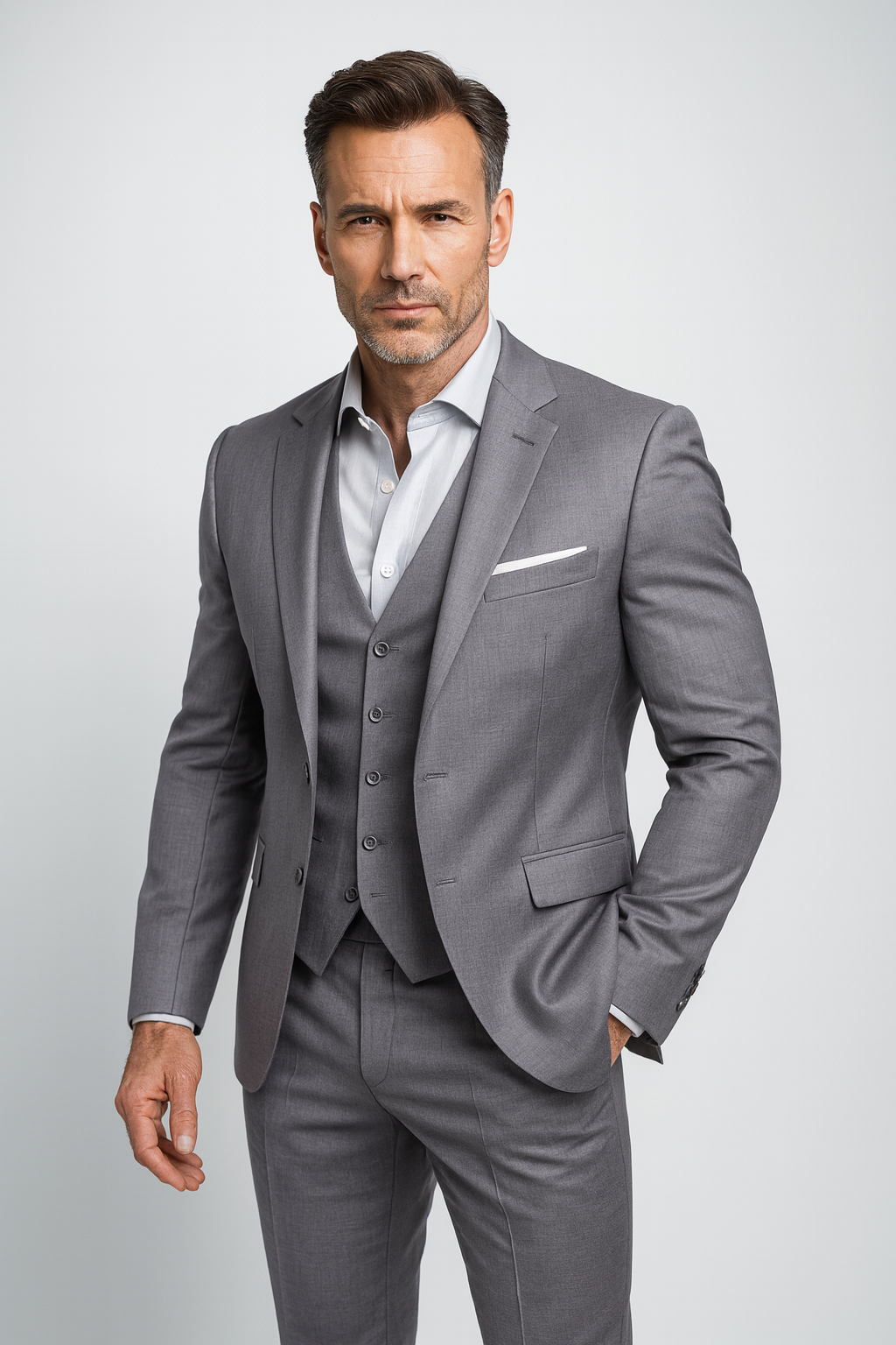 Elegante completo 3 pezzi Slim Fit – Completo da uomo elegante per affari e matrimoni