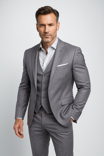 Elegante completo 3 pezzi Slim Fit – Completo da uomo elegante per affari e matrimoni