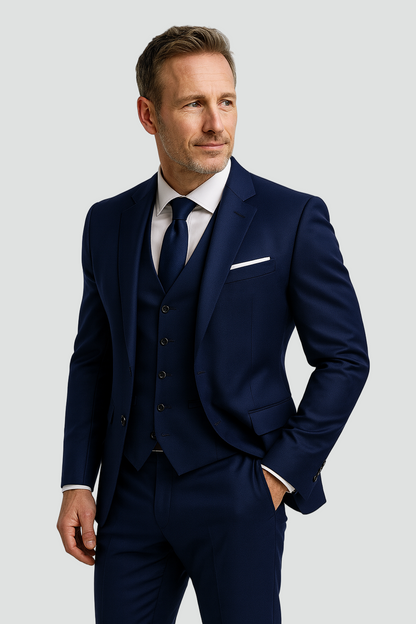 Elegante completo 3 pezzi Slim Fit – Completo da uomo elegante per affari e matrimoni