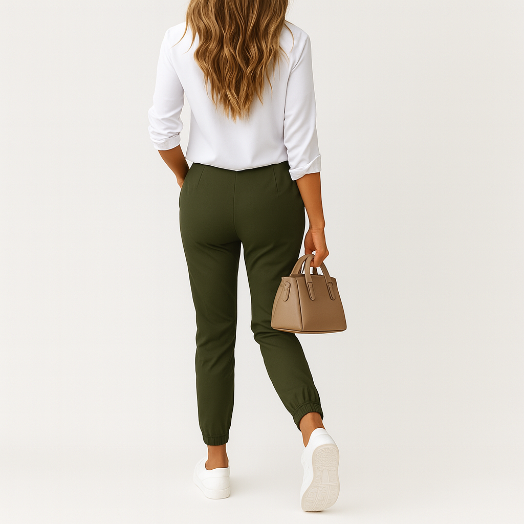 Lunélie - Pantaloni Chino Slim Fit con Vita Alta per Donne