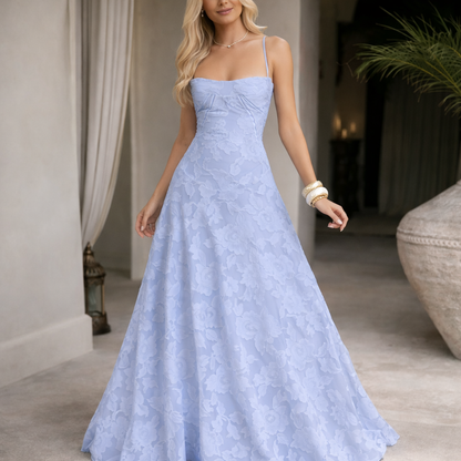 Céloria - Abito estivo con schiena scoperta in chiffon per donne