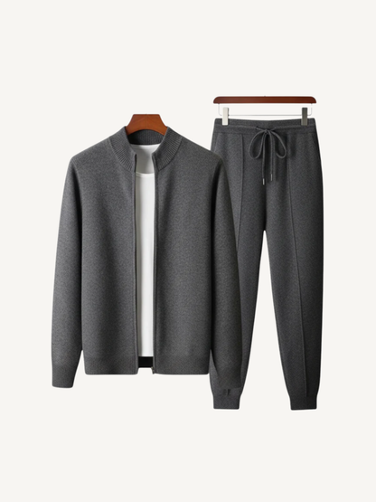 Elegante Set Lounge da Uomo – Cardigan & Pantaloni Jogging Confortevoli & Moderni