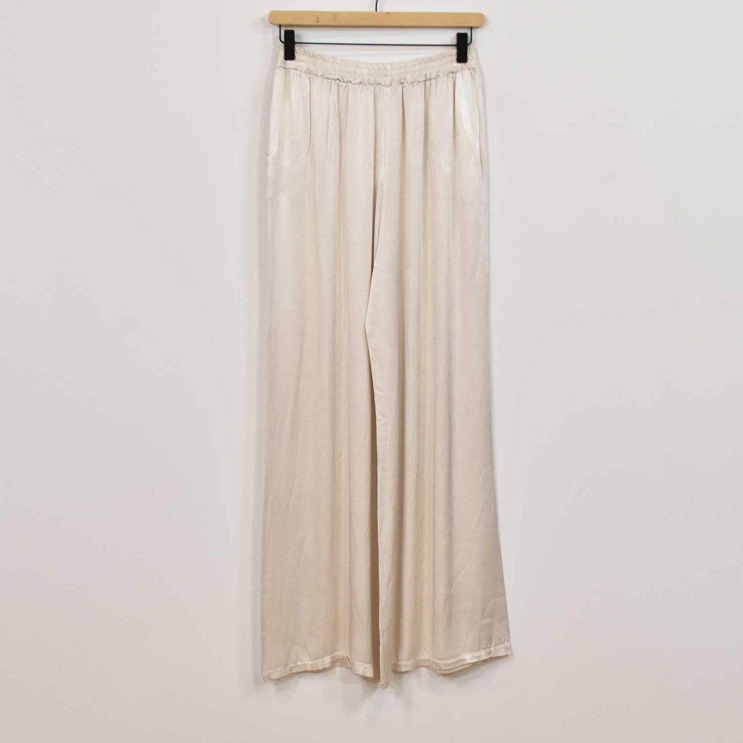 Rosalique - Insieme Satin Chic – Top Fluttuante & Pantaloni Ampi
