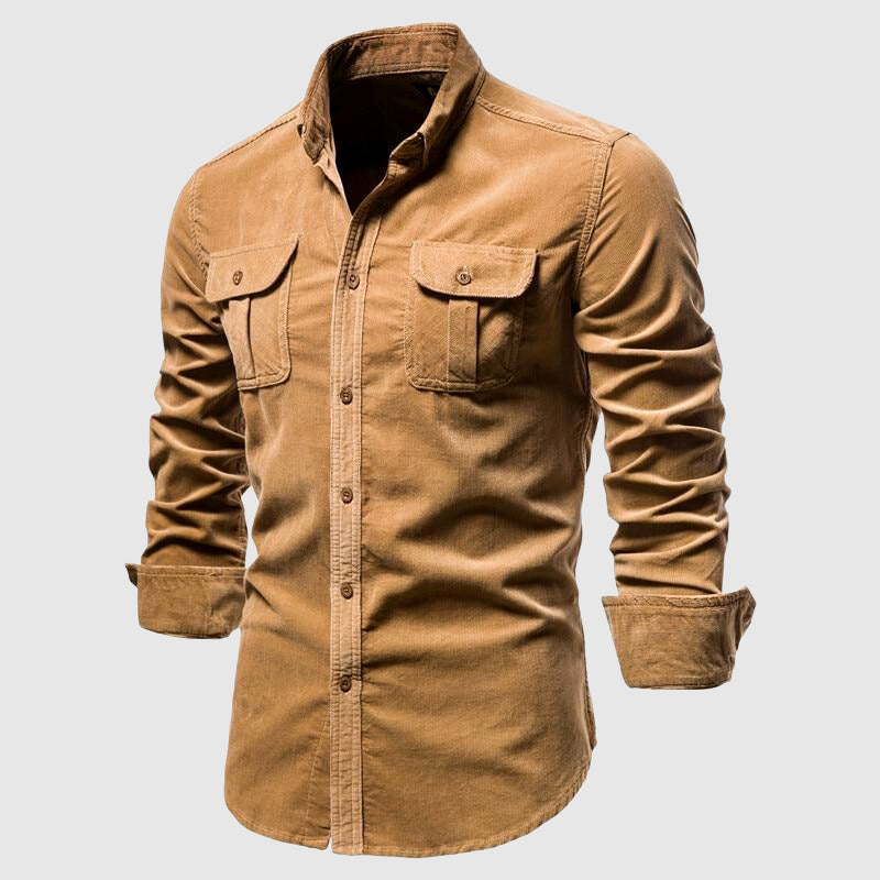 Camicia Slim Fit Moderna con Tasche sul Petto – Camicia Casual e da Lavoro per Uomini
