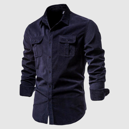 Camicia Slim Fit Moderna con Tasche sul Petto – Camicia Casual e da Lavoro per Uomini