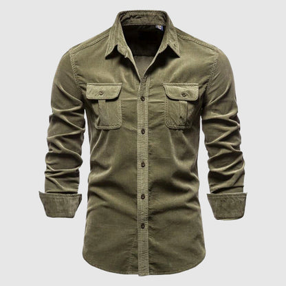 Camicia Slim Fit Moderna con Tasche sul Petto – Camicia Casual e da Lavoro per Uomini