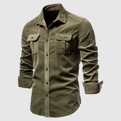 Camicia Slim Fit Moderna con Tasche sul Petto – Camicia Casual e da Lavoro per Uomini
