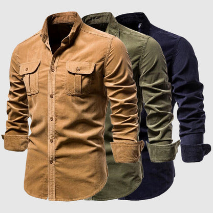 Camicia Slim Fit Moderna con Tasche sul Petto – Camicia Casual e da Lavoro per Uomini