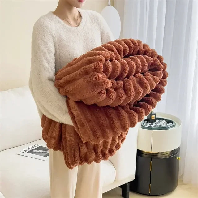 CozyCouture Maxi-Coperta in Pile per un Comfort Lussuoso e un Calore Estremo per il Letto o il Divano