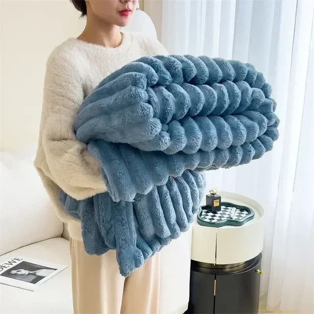 CozyCouture Maxi-Coperta in Pile per un Comfort Lussuoso e un Calore Estremo per il Letto o il Divano