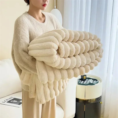 CozyCouture Maxi-Coperta in Pile per un Comfort Lussuoso e un Calore Estremo per il Letto o il Divano