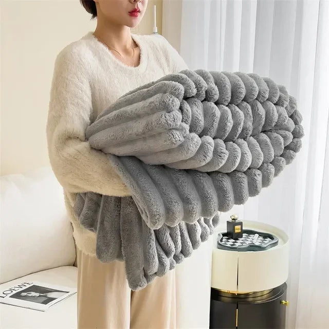 CozyCouture Maxi-Coperta in Pile per un Comfort Lussuoso e un Calore Estremo per il Letto o il Divano