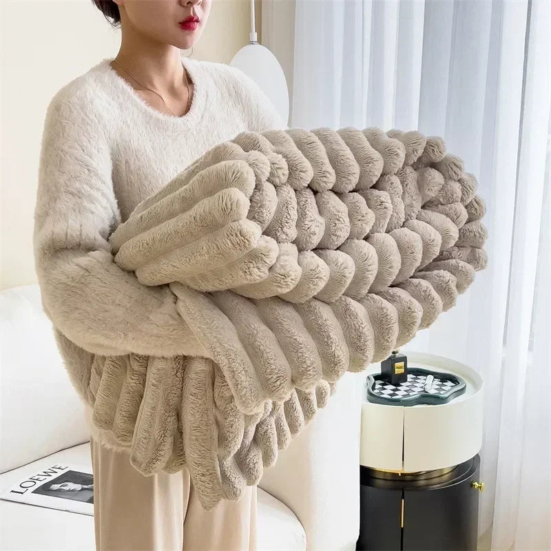 CozyCouture Maxi-Coperta in Pile per un Comfort Lussuoso e un Calore Estremo per il Letto o il Divano