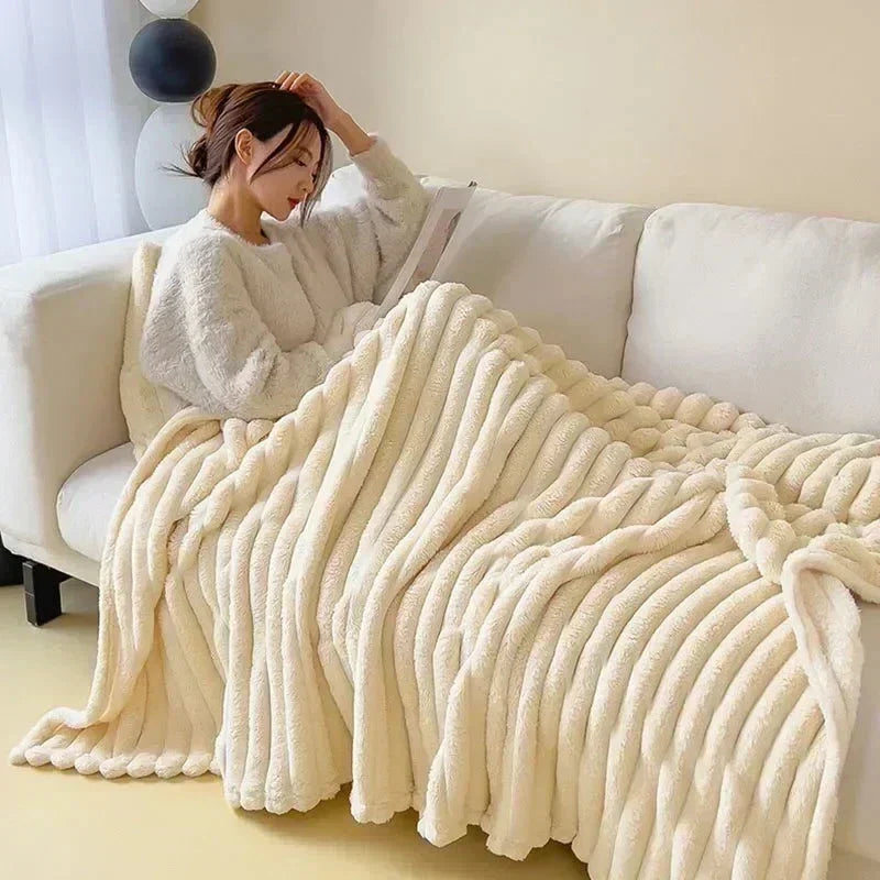 CozyCouture Maxi-Coperta in Pile per un Comfort Lussuoso e un Calore Estremo per il Letto o il Divano
