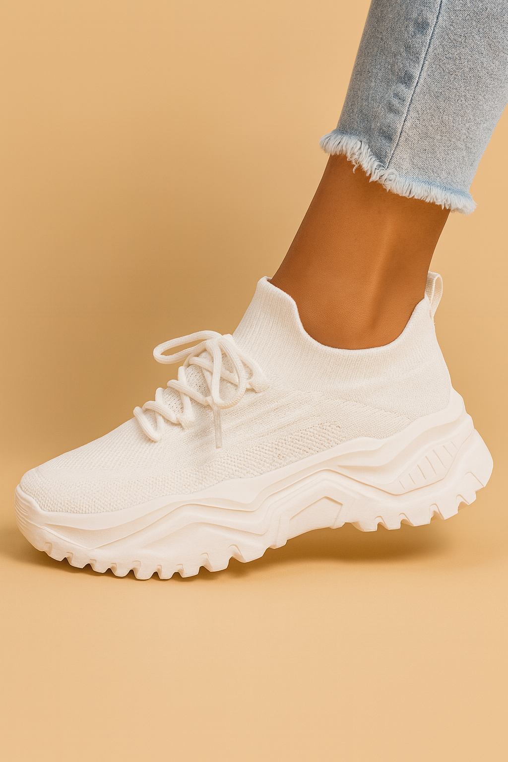 Céliane - Sneakers Ortopediche Traspiranti con Suola Bianca per un Comfort Ottimale durante Lunghe Passeggiate e Viaggi in Città