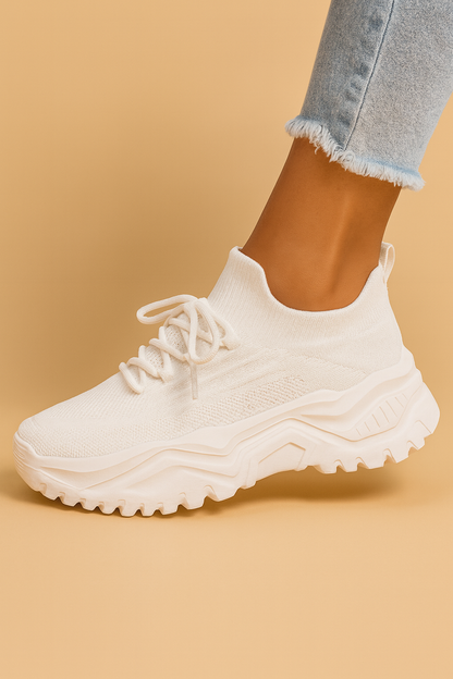 Céliane - Sneakers Ortopediche Traspiranti con Suola Bianca per un Comfort Ottimale durante Lunghe Passeggiate e Viaggi in Città