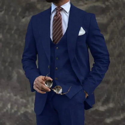Elegante completo slim fit a 3 pezzi – Completo moderno per affari e matrimoni da uomo