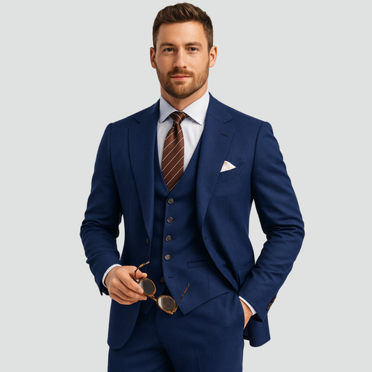 Elegante completo slim fit a 3 pezzi – Completo moderno per affari e matrimoni da uomo