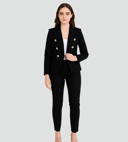 Elegante completo pantaloni da donna con blazer – Set business slim fit