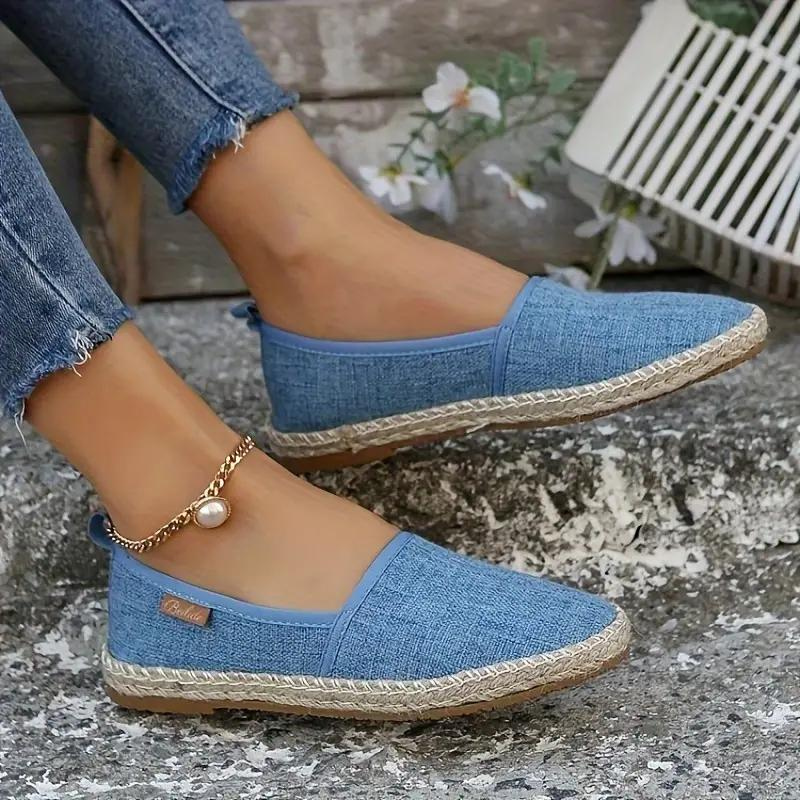 Leggere pantofole espadrillas per donne – Scarpe in tela comode dallo stile casual