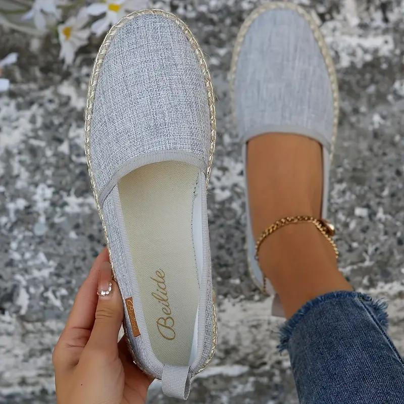 Leggere pantofole espadrillas per donne – Scarpe in tela comode dallo stile casual