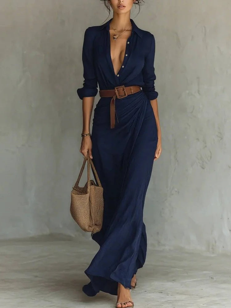 abito camicia donna con cintura