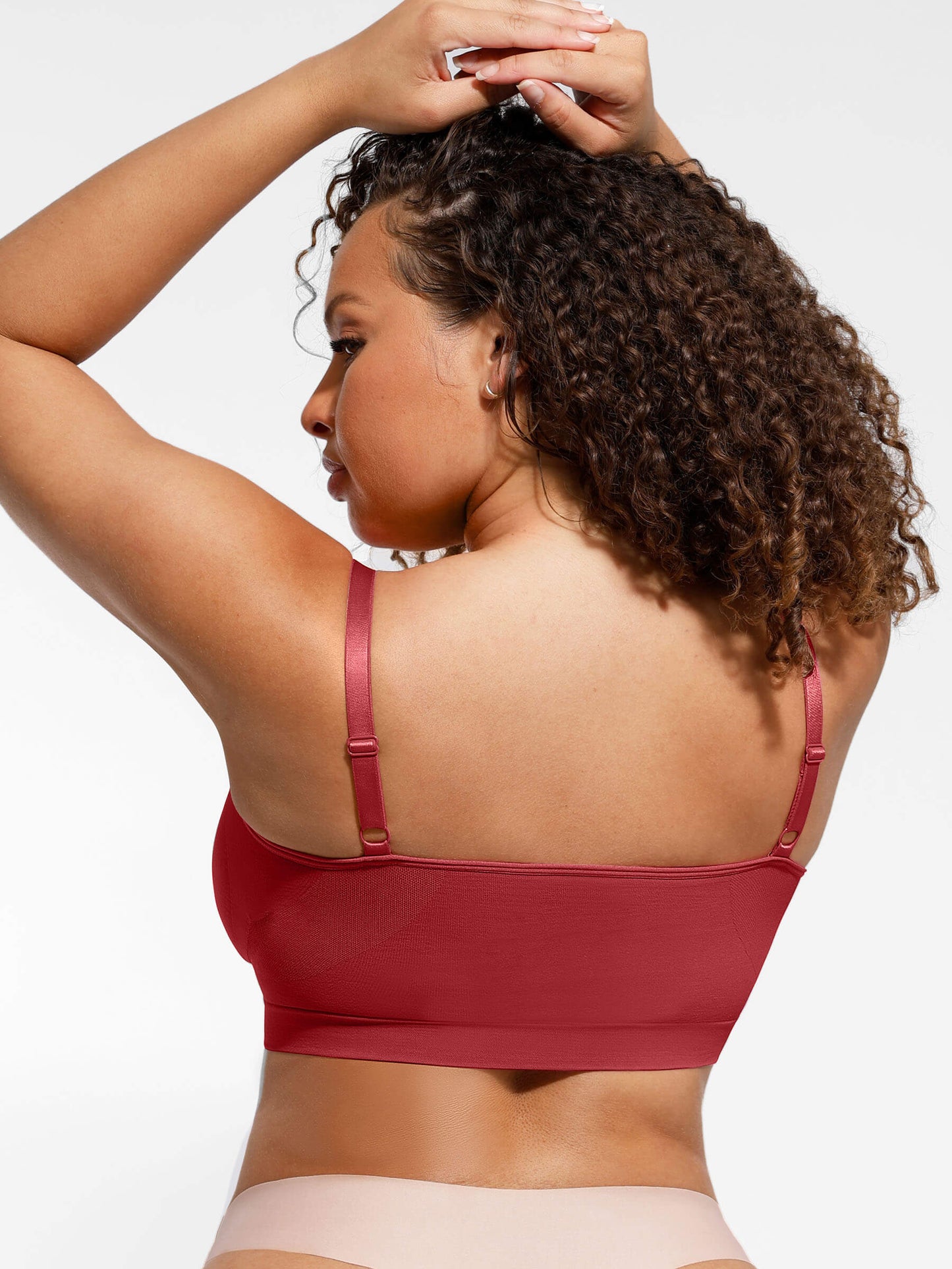 BH senza cuciture con dettaglio arricciato – Confortevole, Modellante & Spalline Regolabili per Donne