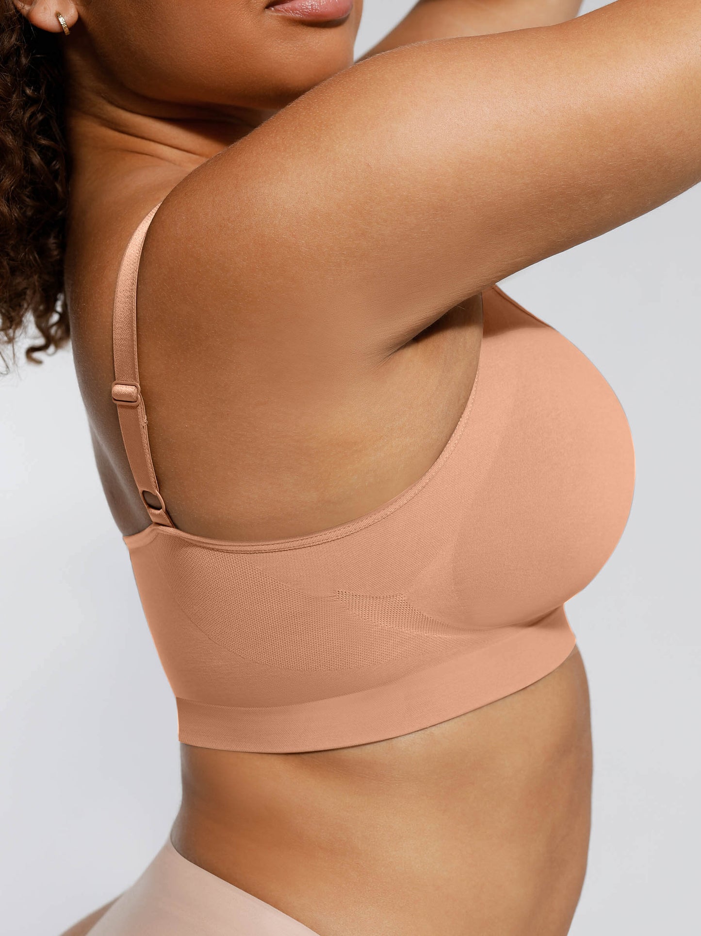 BH senza cuciture con dettaglio arricciato – Confortevole, Modellante & Spalline Regolabili per Donne